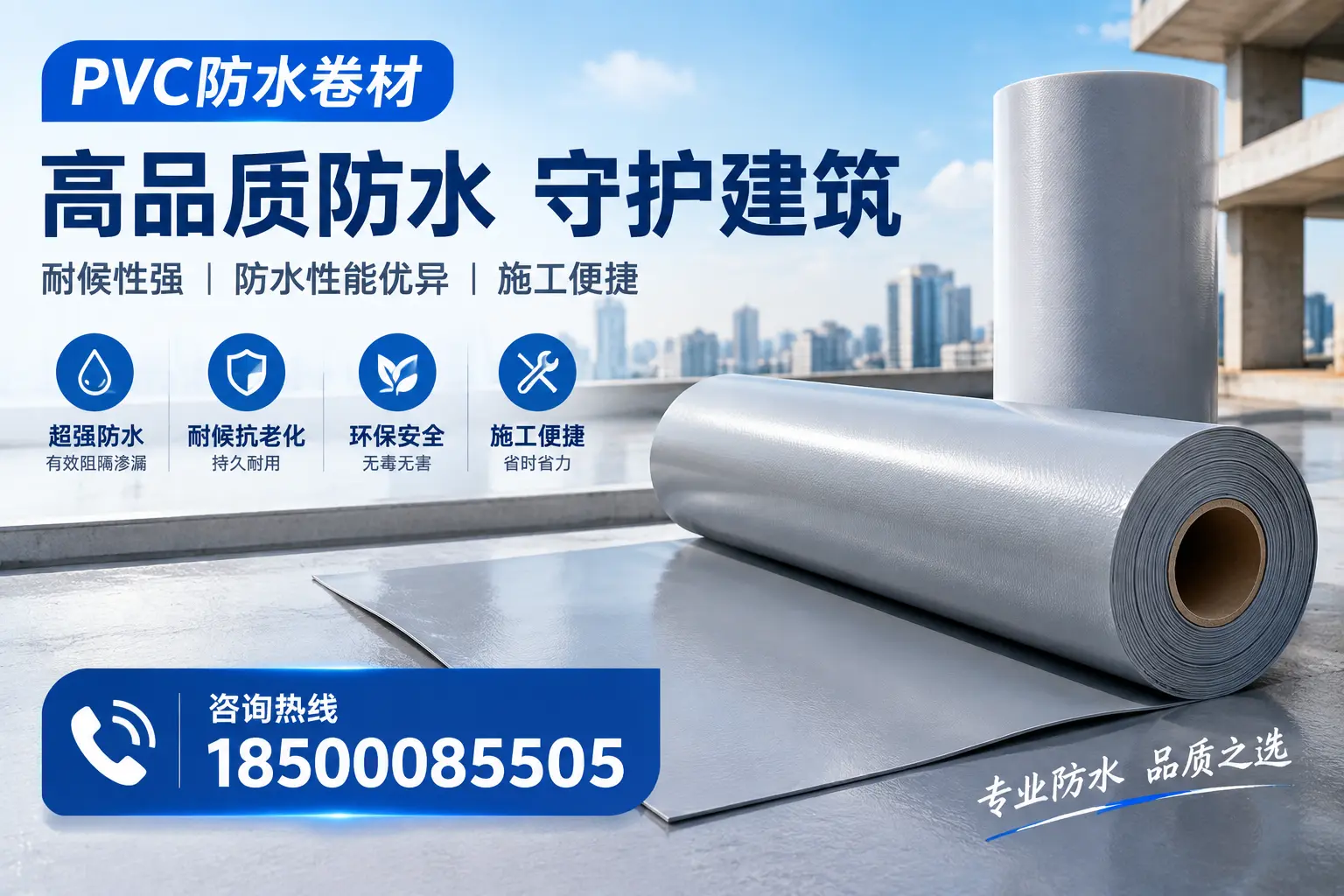 PVC防水卷材的防水效果评测，适合来宾的科学依据