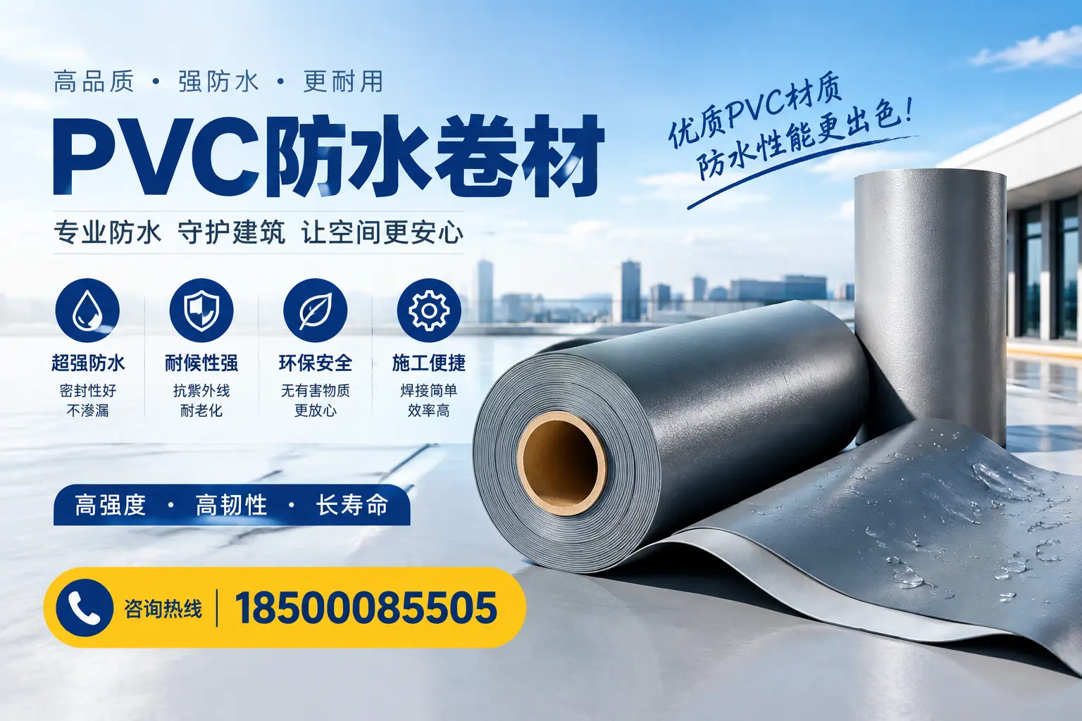 如何判断PVC防水卷材的质量优劣？来宾选购技巧